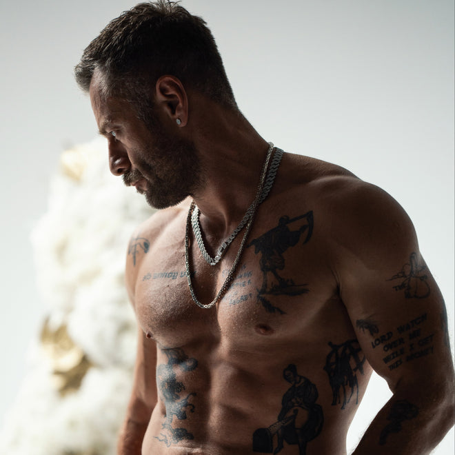 Royal Pavé Diamond Chain - Złoty naszyjnik Royal Pavé Diamond