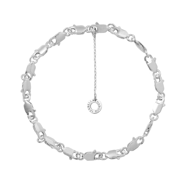 Étreinte – Srebrna bransoletka w formie połączonych zapięć