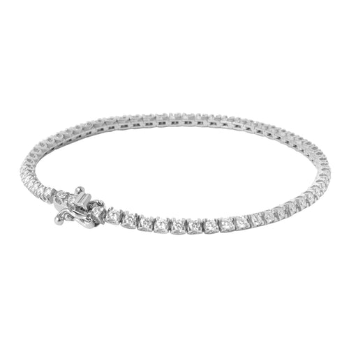 Classic Line Tennis Bracelet - Klasyczna złota bransoletka tenisowa z diamentami 0,77 ct