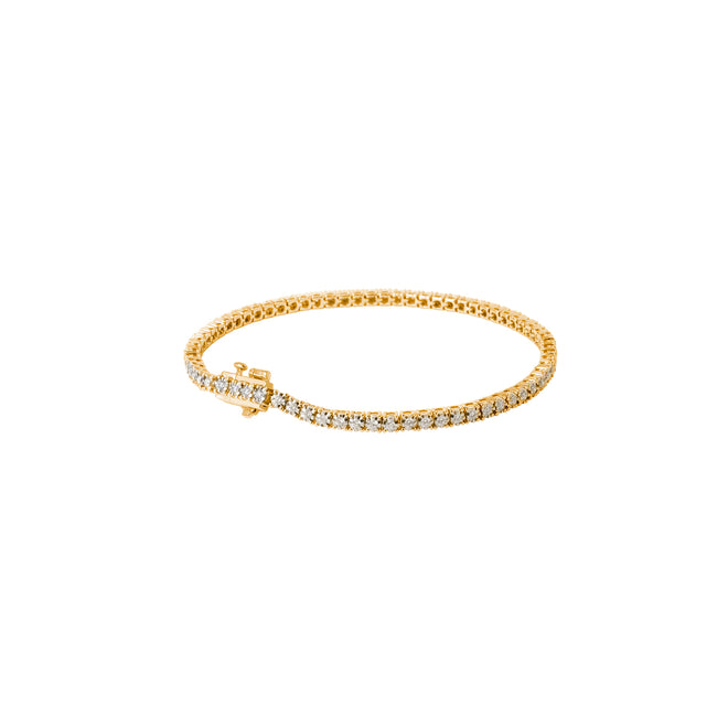 Classic Line Tennis Bracelet - Klasyczna złota bransoletka tenisowa z diamentami 1,05 ct
