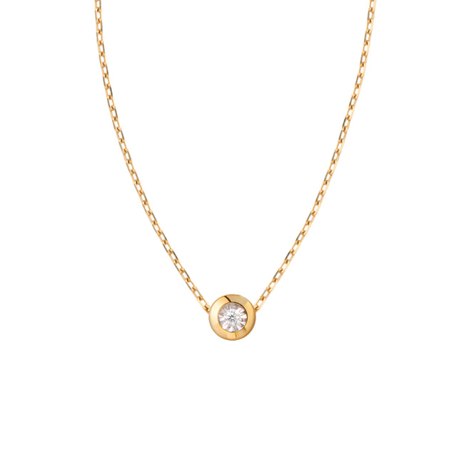 Bubble Necklace – Złoty naszyjnik z diamentem oprawie kulistej