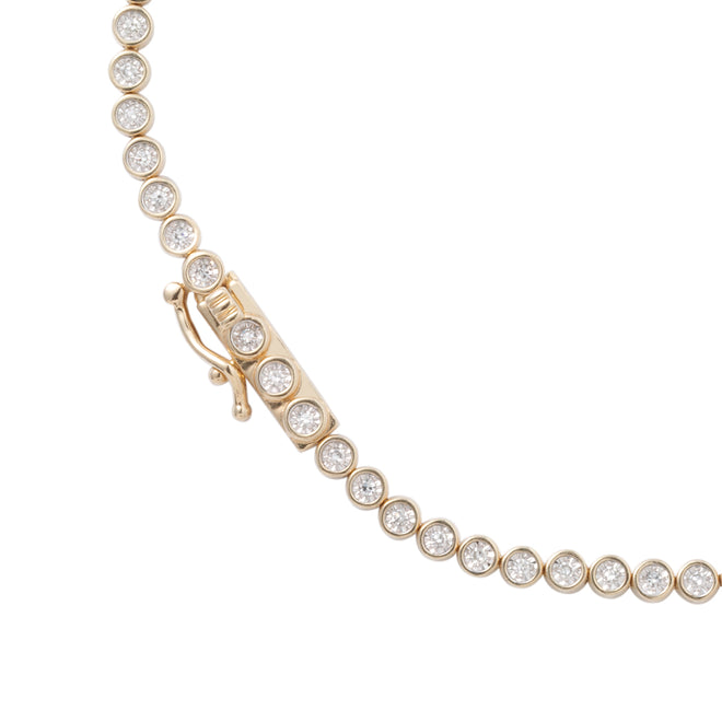 Small Bubble Tennis Bracelet - Bransoletka tenisowa z żółtego złota z diamentami o okrągłym szlifie 0,33 ct