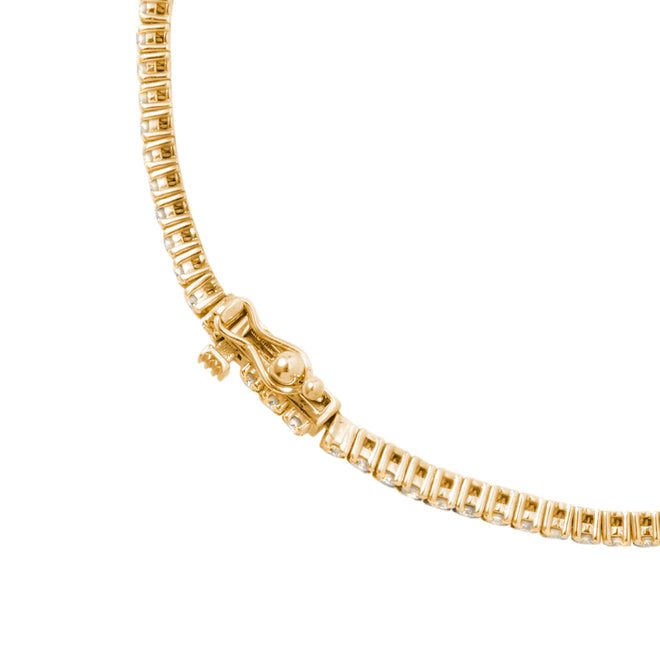 Classic Line Tennis Bracelet - Klasyczna złota bransoletka tenisowa z diamentami 0,69 ct