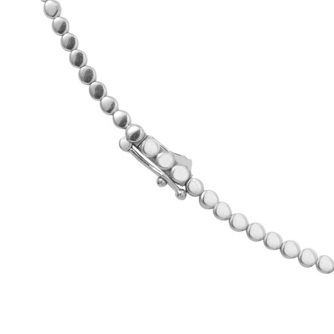 Classic Line Tennis Necklace - Naszyjnik tenisowy z białego złota z diamentami