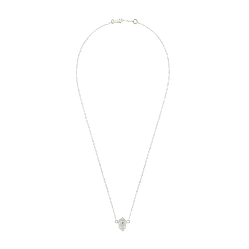 Srebrny choker z kryształem górskim