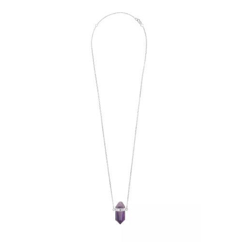 Srebrny naszyjnik z ametystem