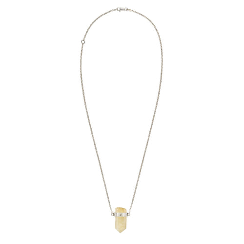 Srebrny naszyjnik z cytrynem