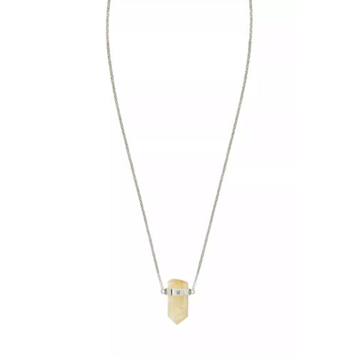 Srebrny naszyjnik z cytrynem