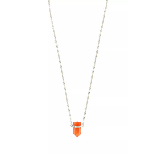 Srebrny naszyjnik z karnelianem