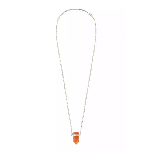 Srebrny naszyjnik z karnelianem