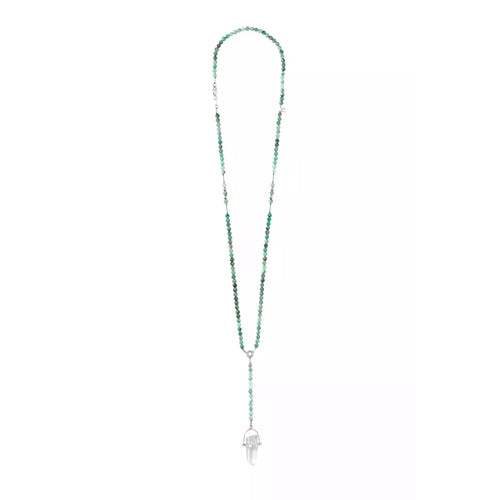 Srebrny naszyjnik ze szmaragdem