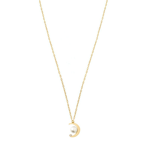 Złoty choker New Moon z diamentem