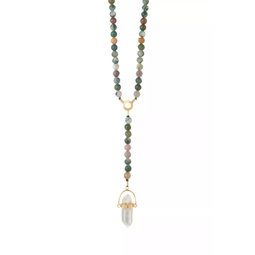 Złoty naszyjnik z agatem indyjskim