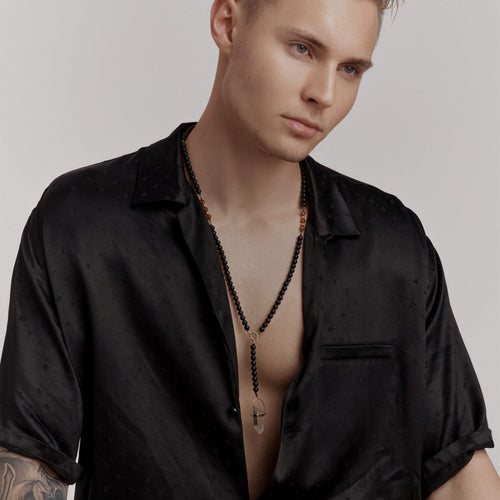 Złoty naszyjnik z agatem indyjskim