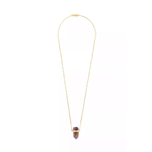 Złoty naszyjnik z ametrynem