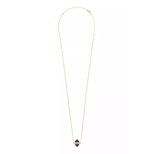 Złoty naszyjnik z ametystem 55