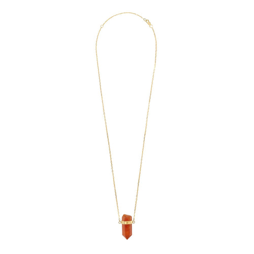 Złoty naszyjnik z karnelianem