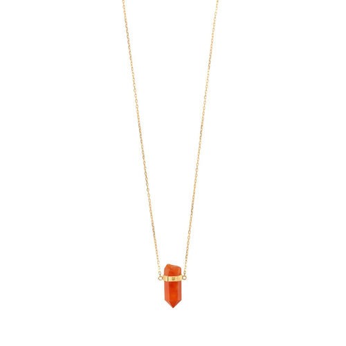 Złoty naszyjnik z karnelianem