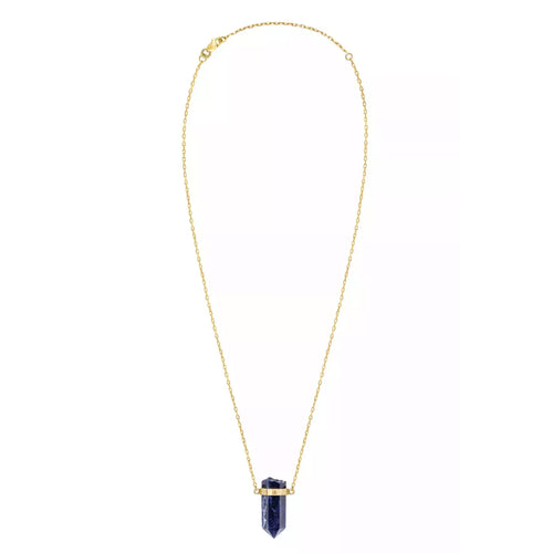 Złoty naszyjnik z sodalitem