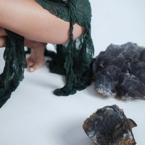 Fluoryt niebieski klaster