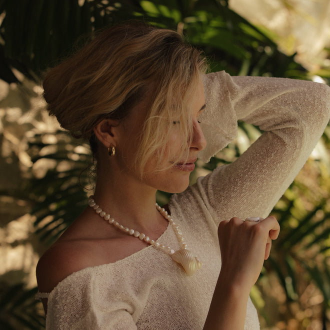 Gold Ronja Shell & Pearl Necklace