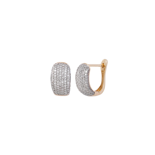 Grand Pavé Curve Earrings