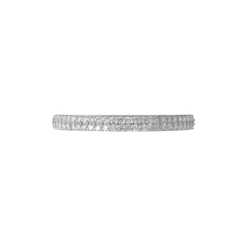 Classic Line Ring – Pierścionek z białego złota z diamentami