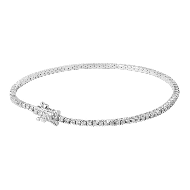 Classic Line Tennis Bracelet - Klasyczna złota bransoletka tenisowa z diamentami 0,69 ct