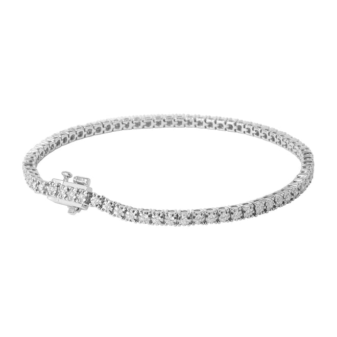 Classic Line Tennis Bracelet - Klasyczna złota bransoletka tenisowa z diamentami 1,05 ct