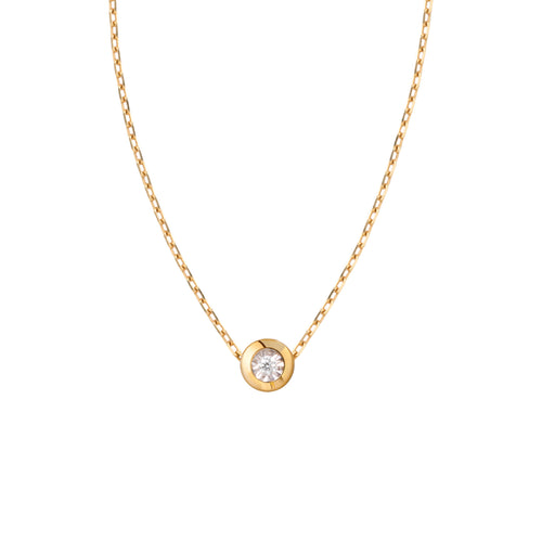 Bubble Necklace – Złoty naszyjnik z diamentem oprawie kulistej