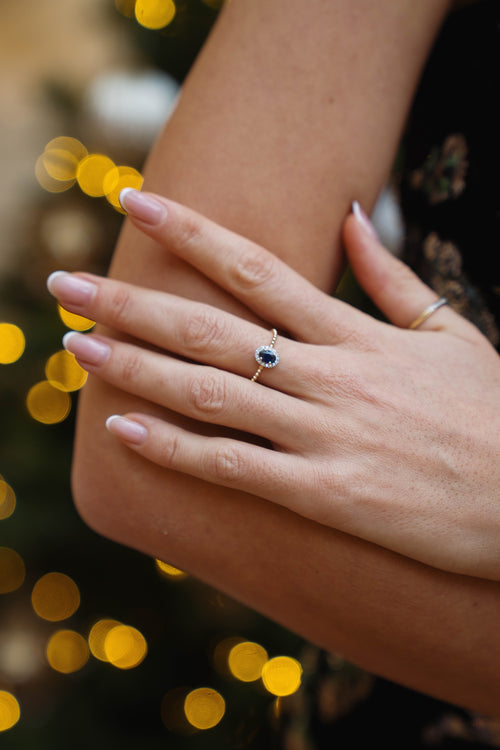 Sapphire Midnight Ring